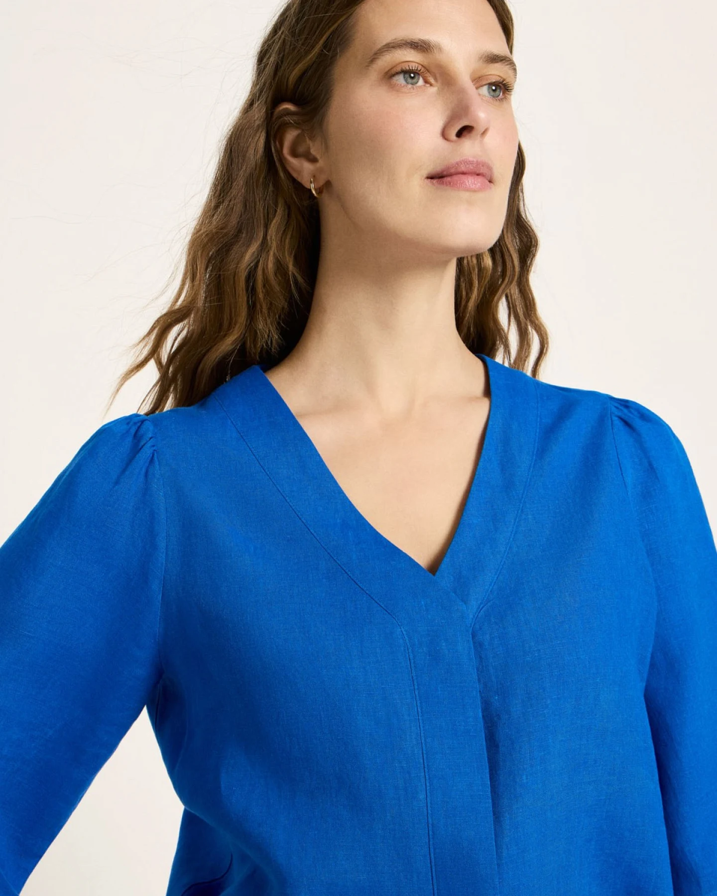 Bluse 3/4 Arm Blau – Ansicht 4