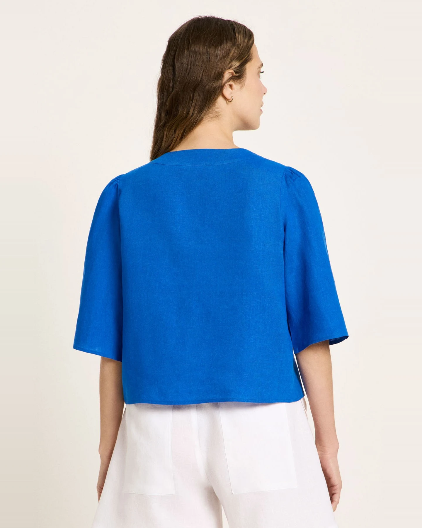 Bluse 3/4 Arm Blau – Ansicht 5