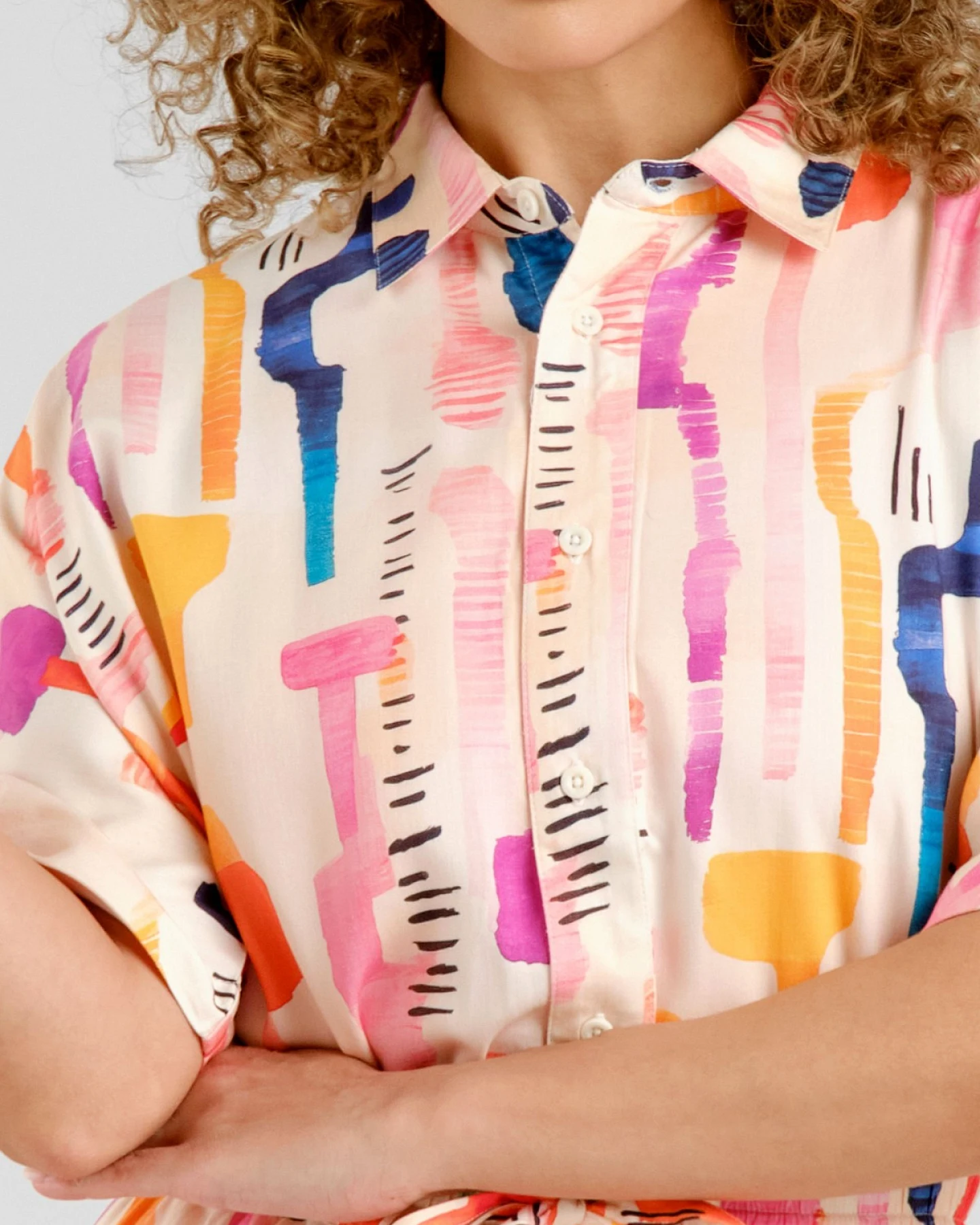 Bluse Alsvik Summer Abstract Pink – Ansicht 4