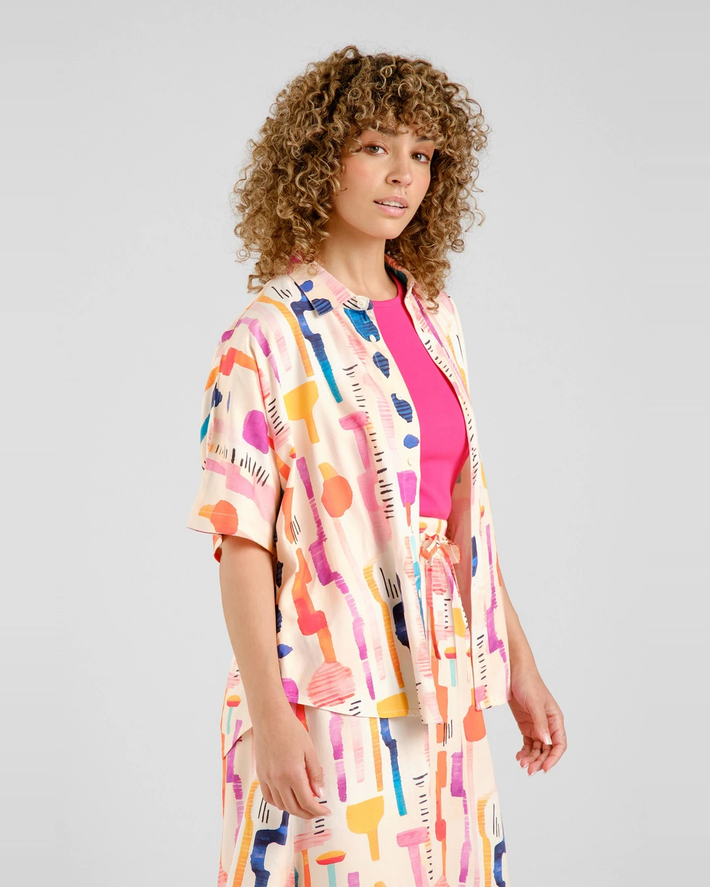 Bluse Alsvik Summer Abstract Pink – Ansicht 5