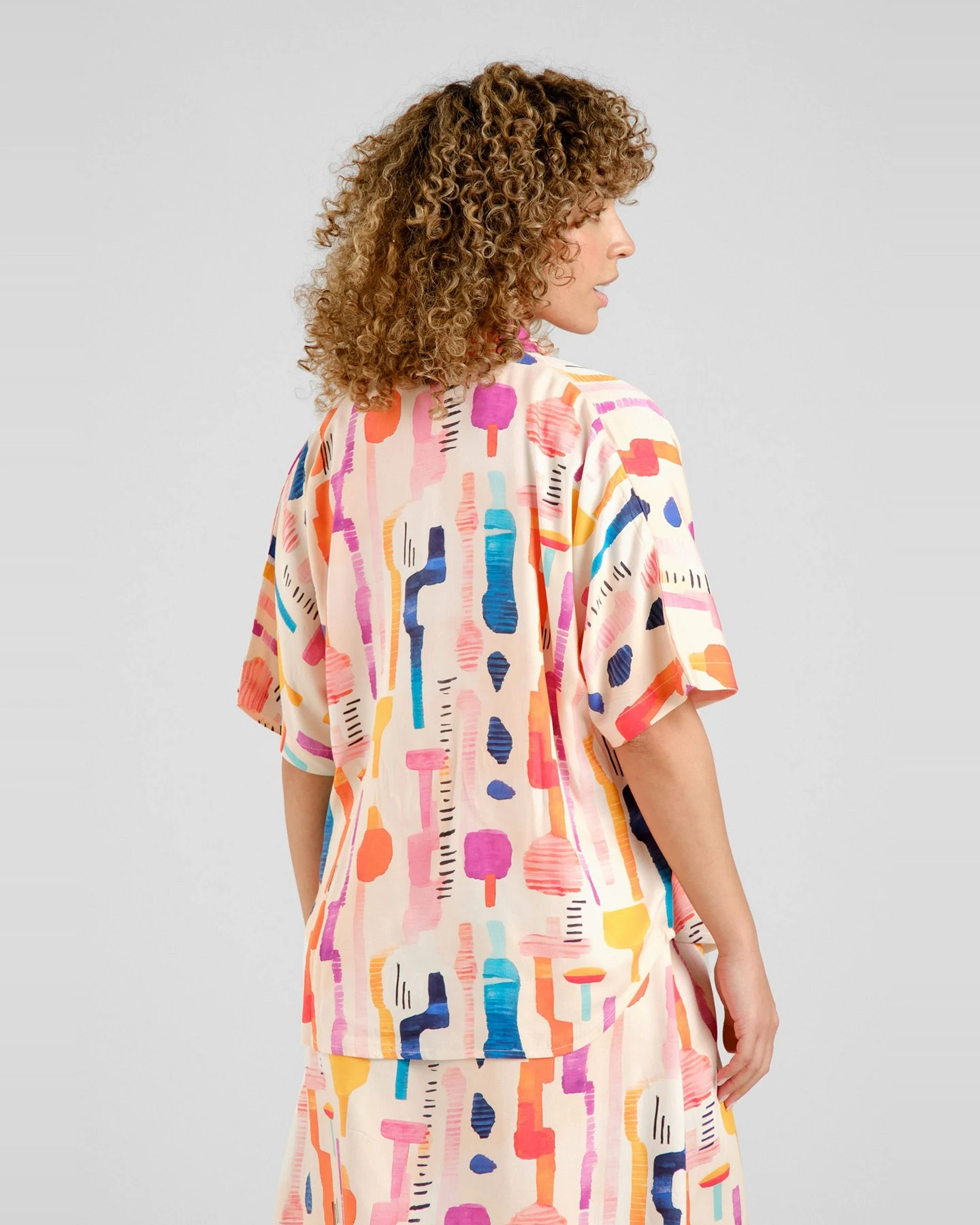 Bluse Alsvik Summer Abstract Pink – Ansicht 6