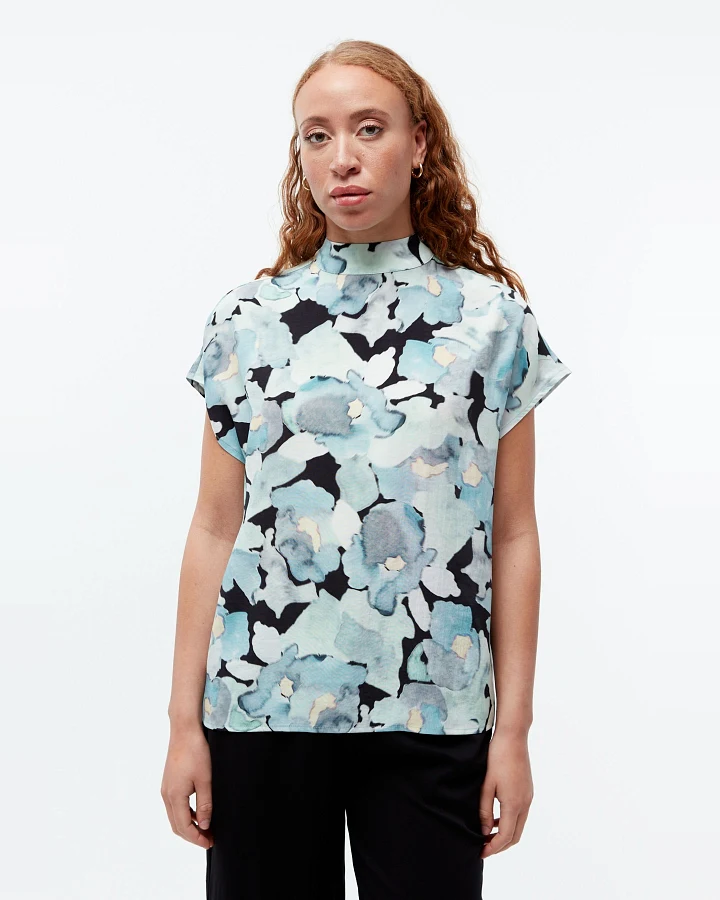 Bluse GBLetizia Print Blau