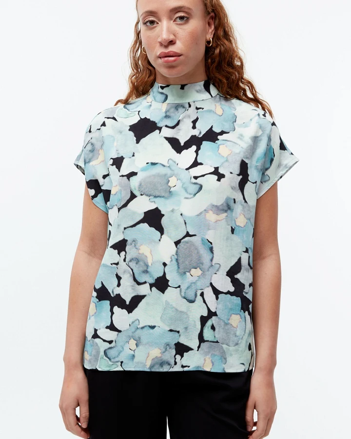 Bluse GBLetizia Print Blau