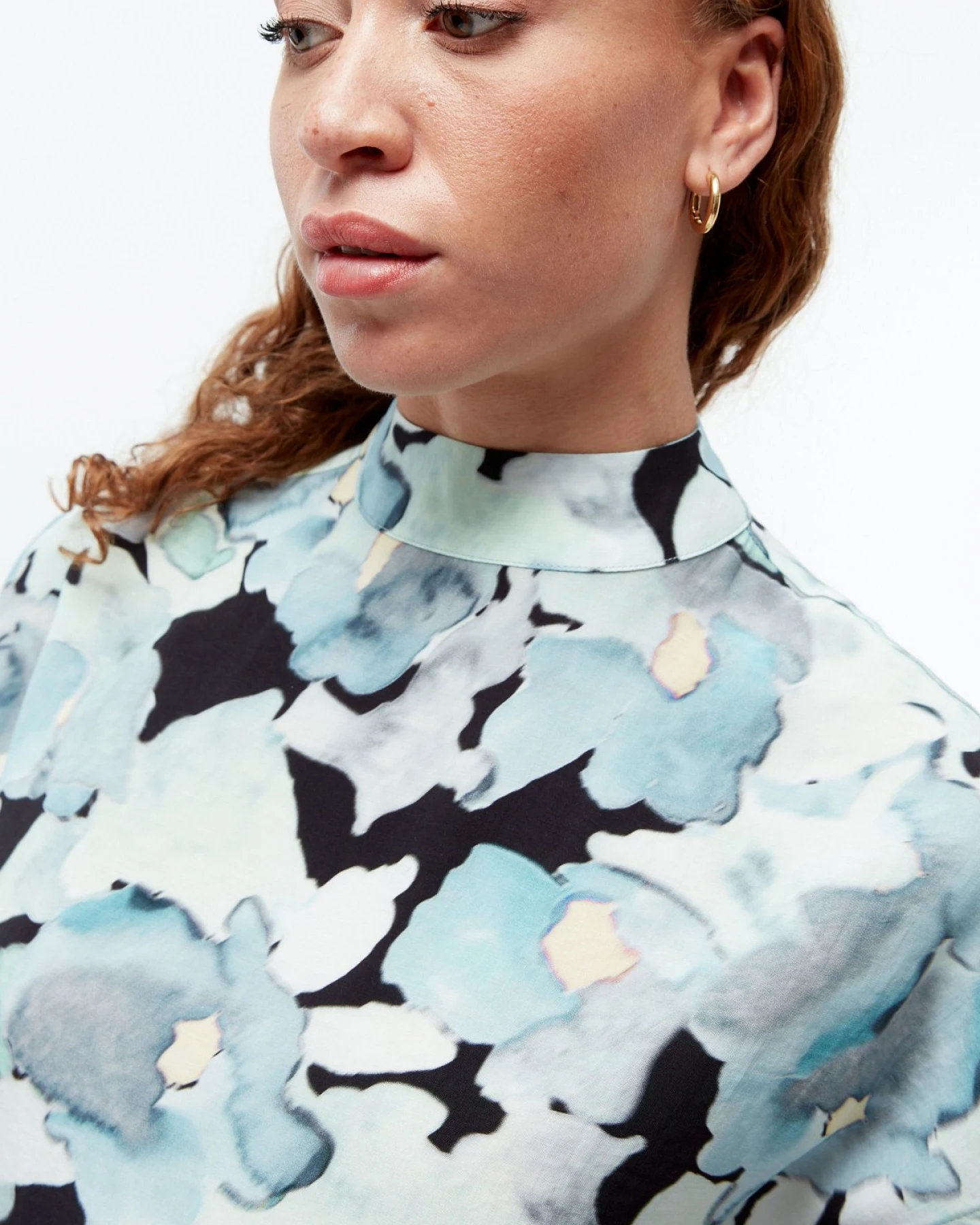 Bluse GBLetizia Print Blau – Ansicht 3