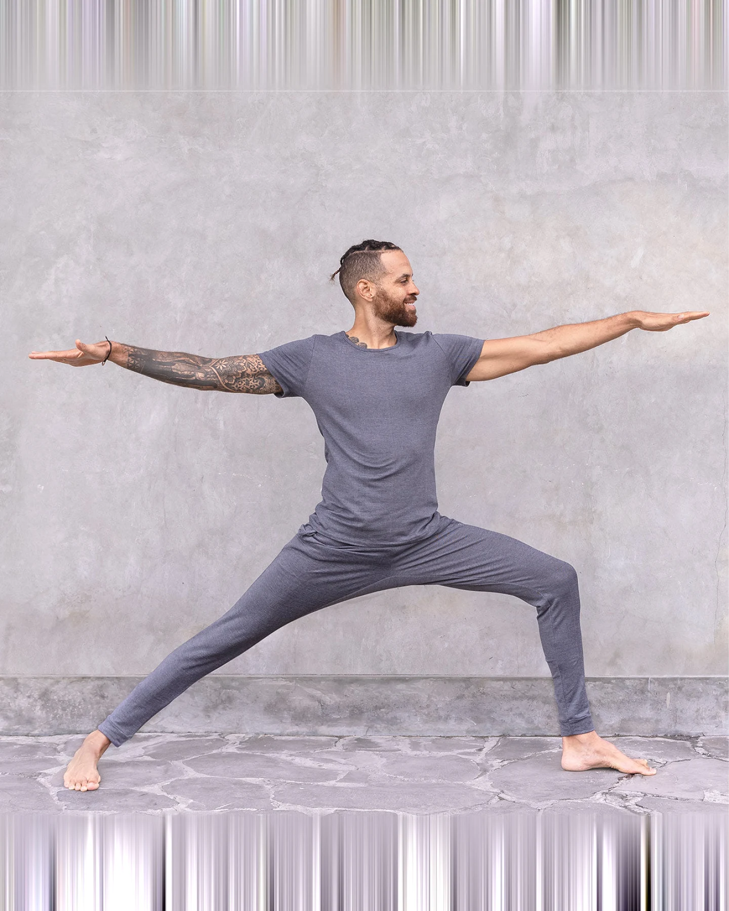 Jaya Organics Yogahose Johnny - Denim Jacquard L – Ansicht 3