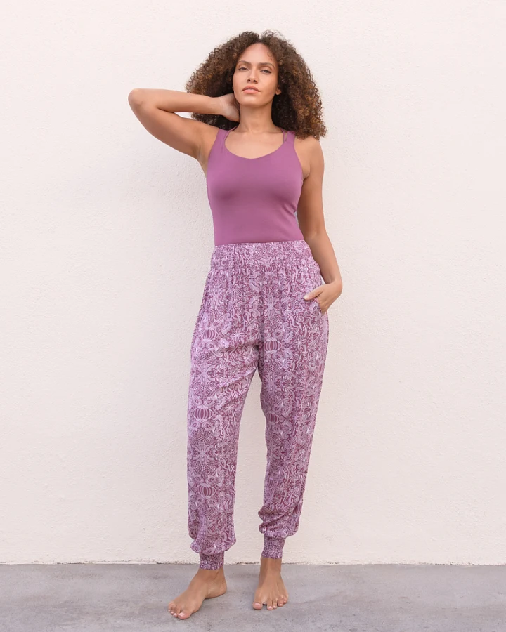 Jaya Organics Yogahose Ananda - Paisley Mauve M