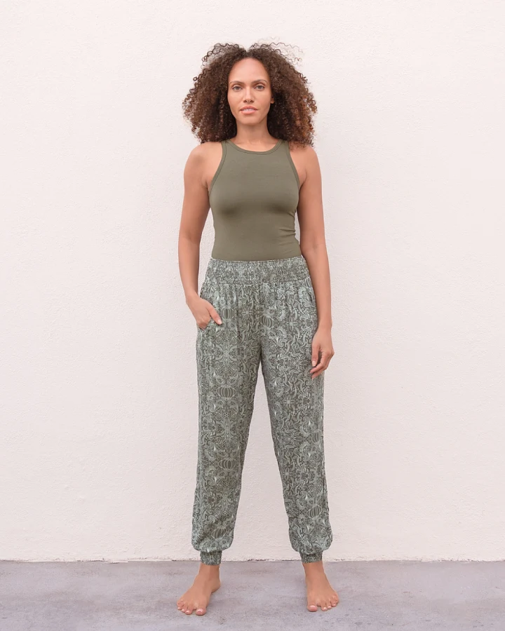Jaya Organics Yogahose Ananda - Paisley Olive M