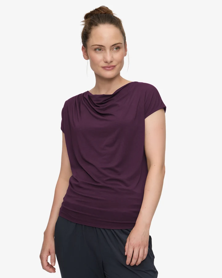 Curare Top Waterfall - Dark Plum S
