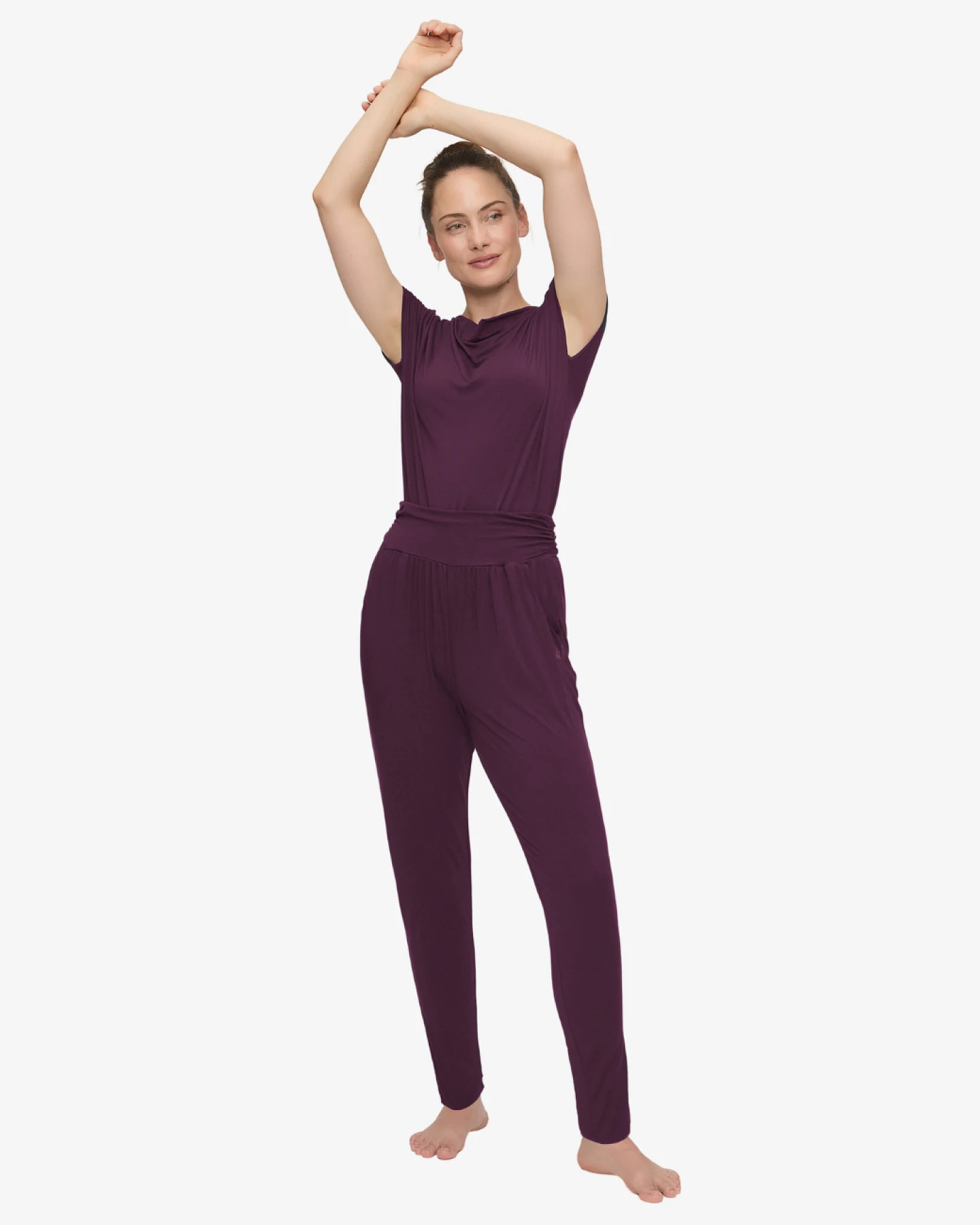 Curare Top Waterfall - Dark Plum S – Ansicht 2