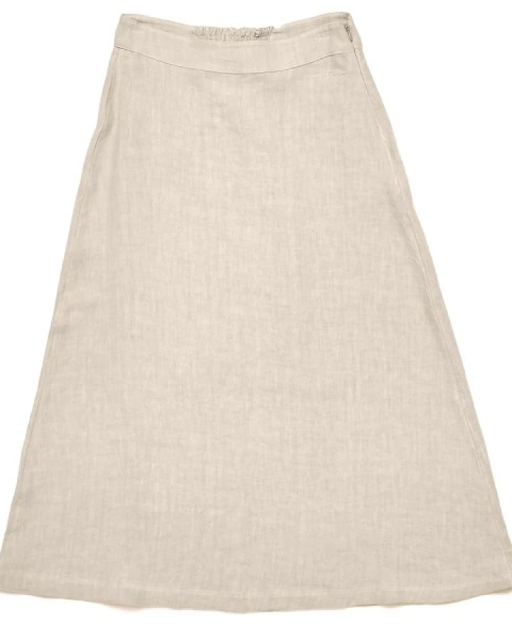 Mazine - Women's Linen Midi Skirt - Rock Gr S beige