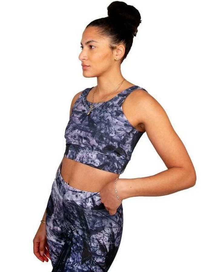 ÆVRIL Damen Yoga BH // Tobiume Print // Bio-Baumwolle