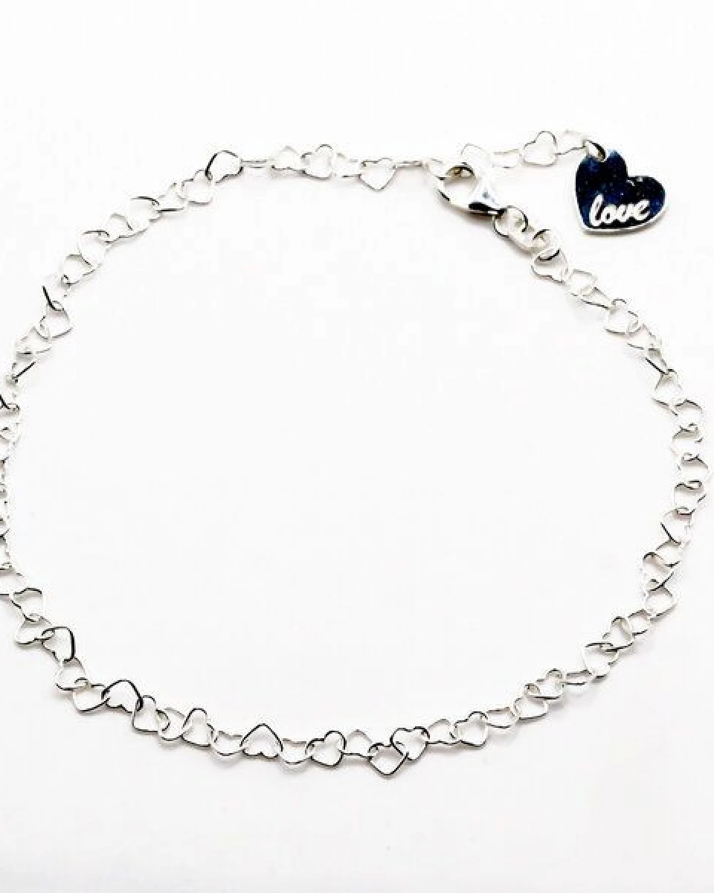 juni Herz Fußkettchen "Love" aus recyceltem 925er Silber - made in Germany – Ansicht 3