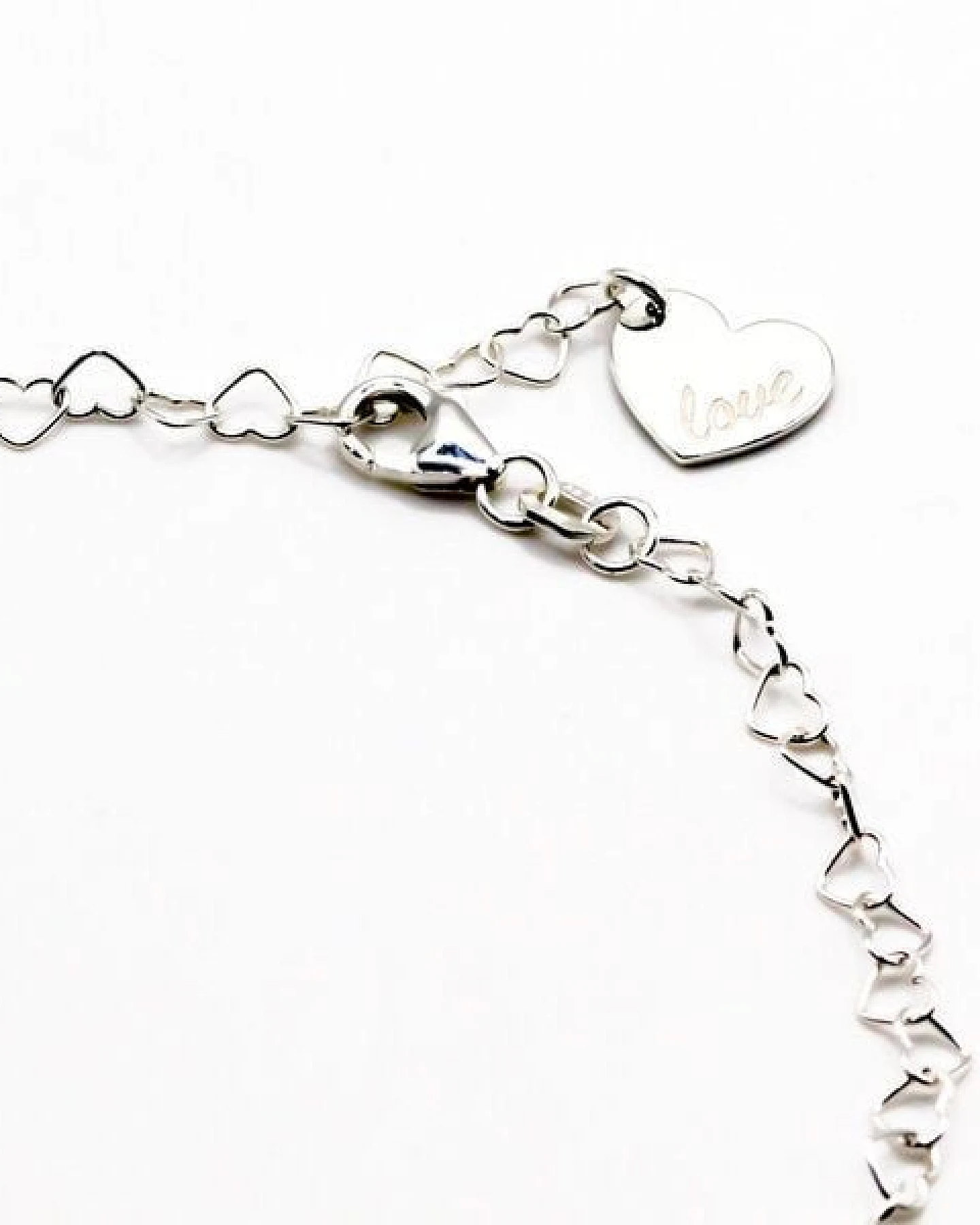juni Herz Fußkettchen "Love" aus recyceltem 925er Silber - made in Germany – Ansicht 4