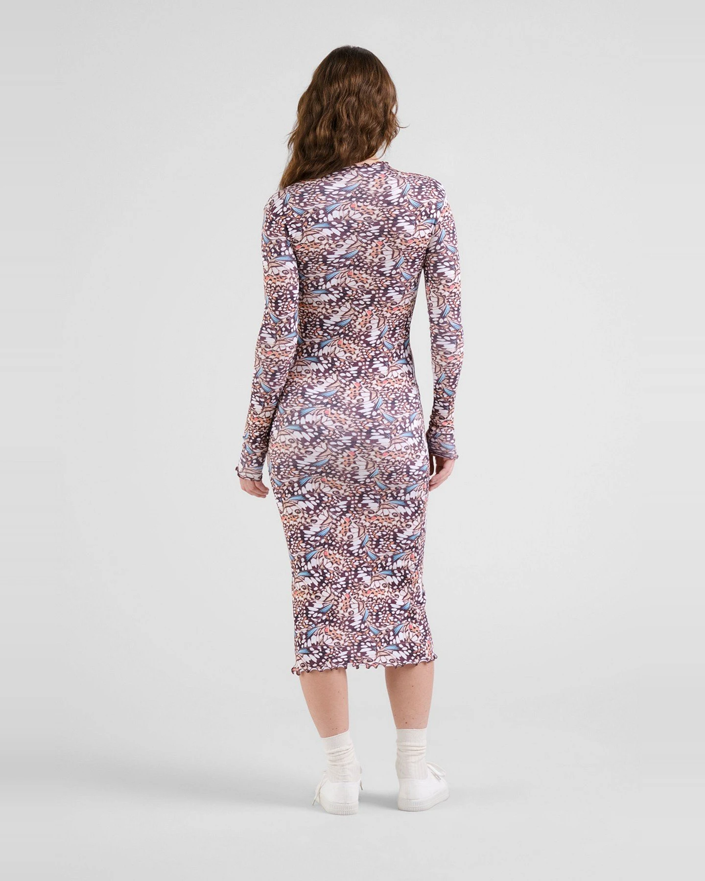 Kleid Lofta Rib Butterfly Wings Rosa – Ansicht 2