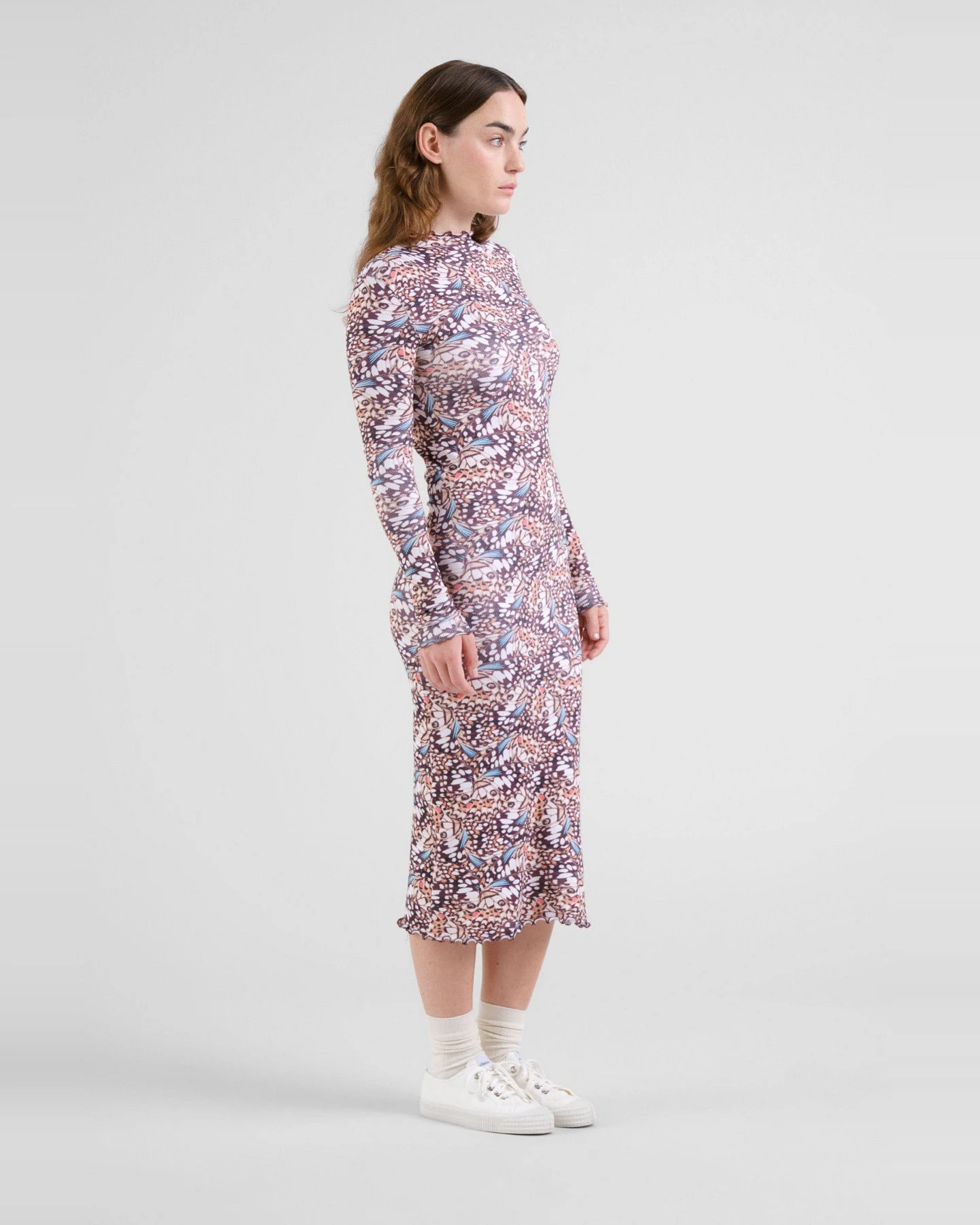 Kleid Lofta Rib Butterfly Wings Rosa – Ansicht 3