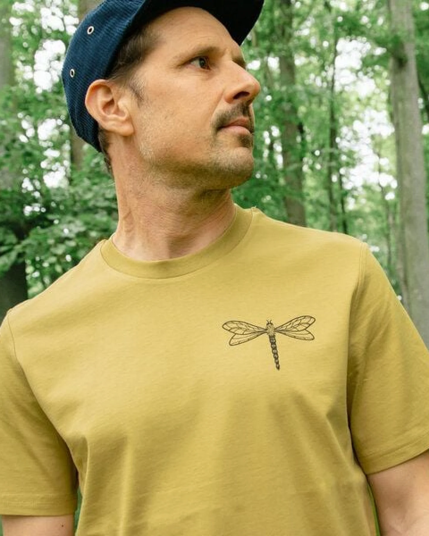 Cmig Libelle T-Shirt in faded olive – Ansicht 3