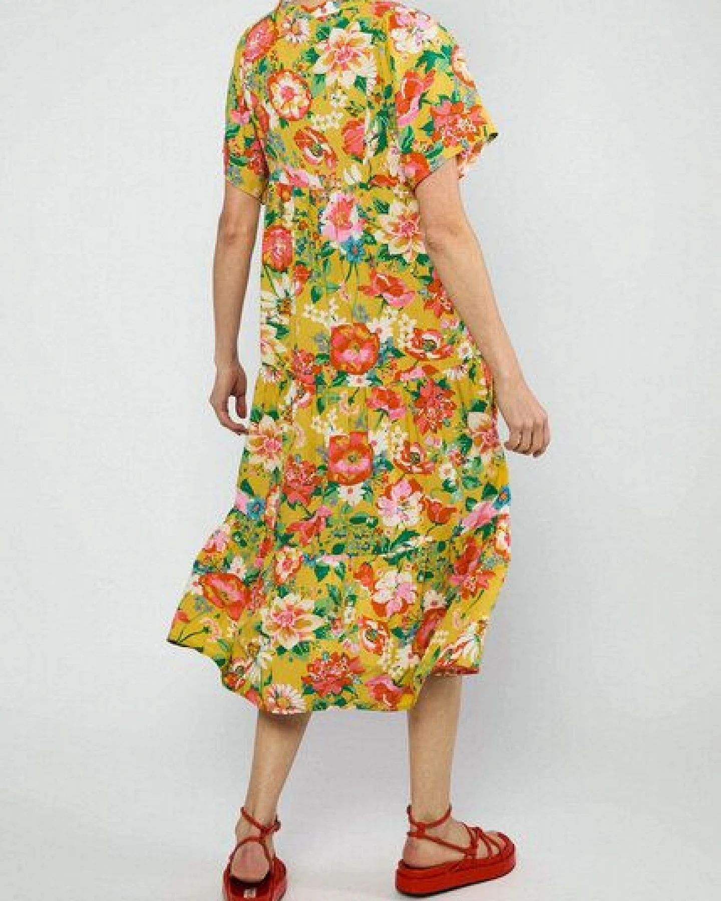 Blutsgeschwister Gemustertes Kleid aus EcoVero "Saint Tropen" – Ansicht 2