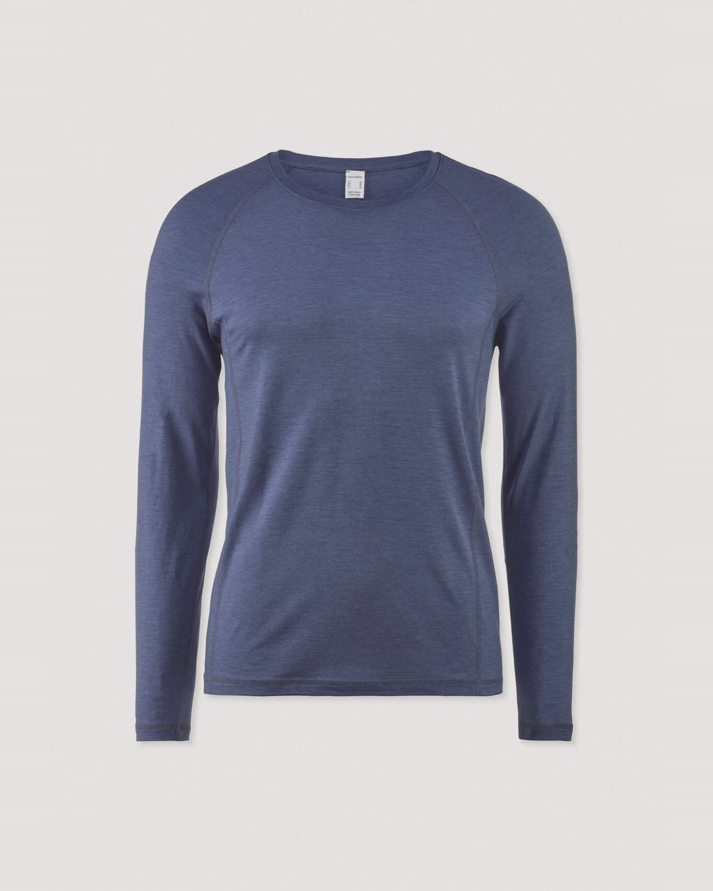 hessnatur Herren Wool-Silk Longsleeve aus Bio-Merinowolle mit Seide - blau - Größe 54 – Ansicht 3