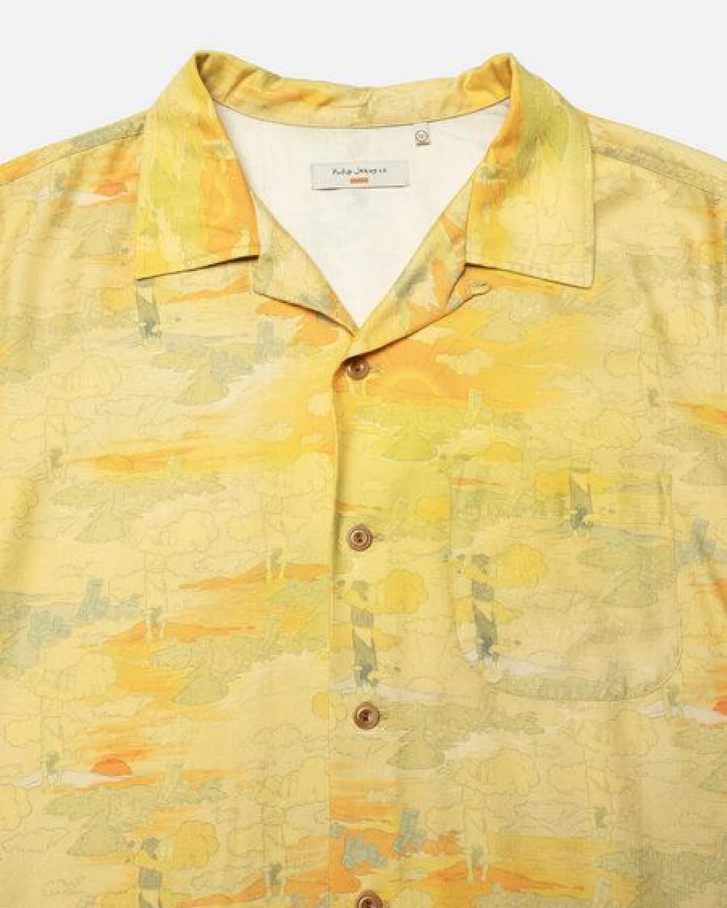 Nudie Jeans Kurzarm-Hemd Arvid Hawaii Drift Away – Ansicht 2