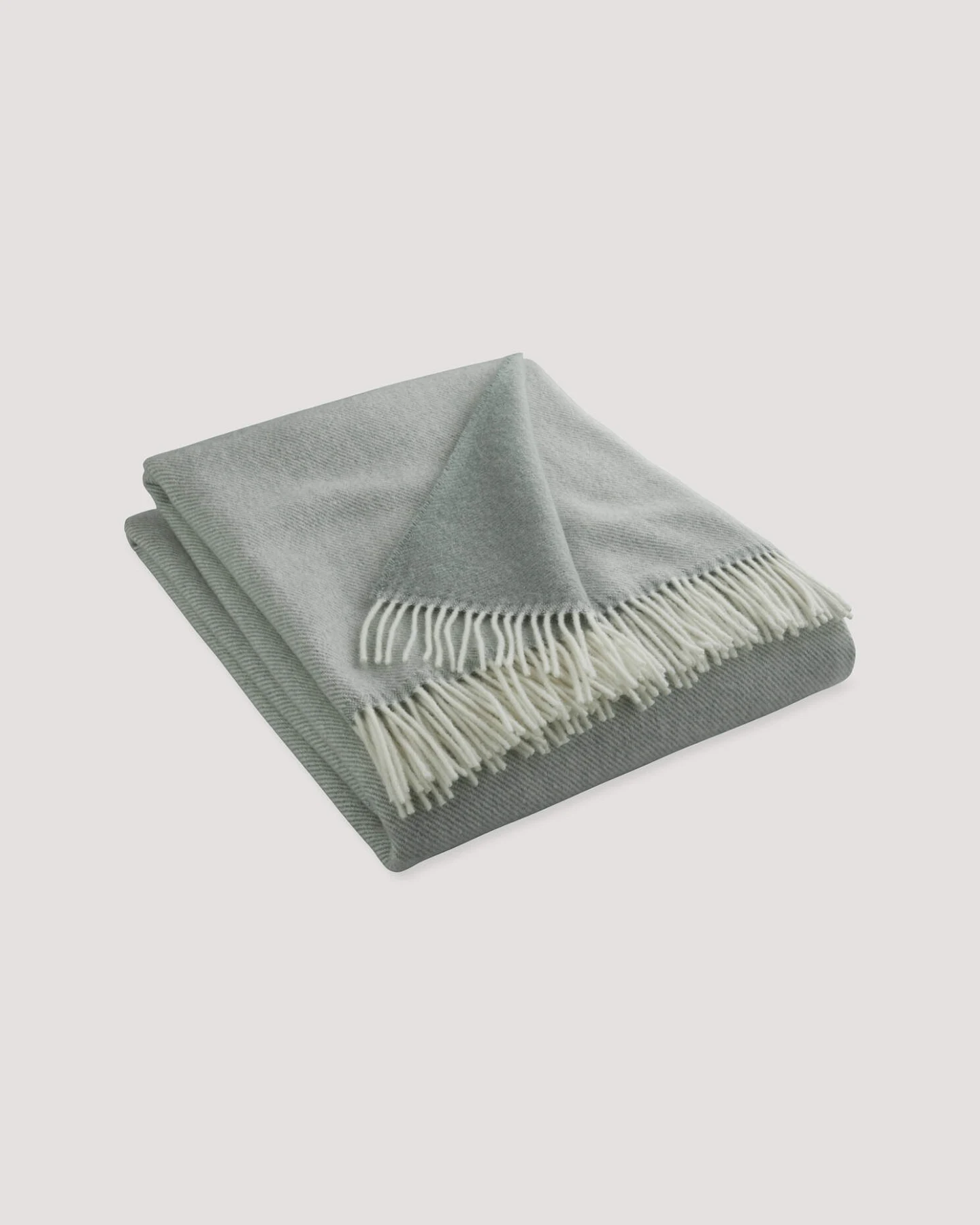 hessnatur Doubleface Plaid TOSID aus Bio-Lambswool - grün - Größe 130x180 cm – Ansicht 4