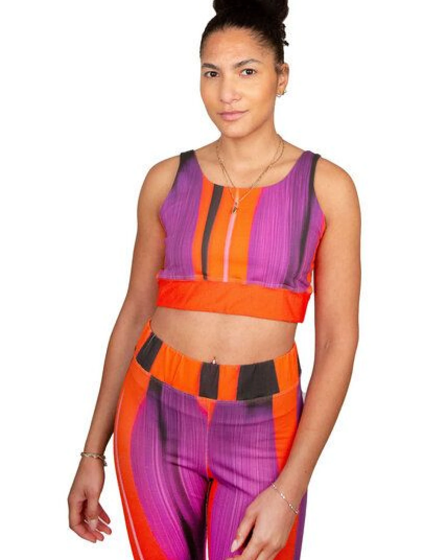 ÆVRIL Damen Yoga BH // Floripa Print // Bio-Baumwolle – Ansicht 2