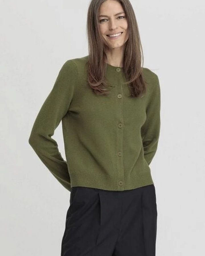 hessnatur Strickjacke Regular aus Bio-Merinowolle mit Kaschmir