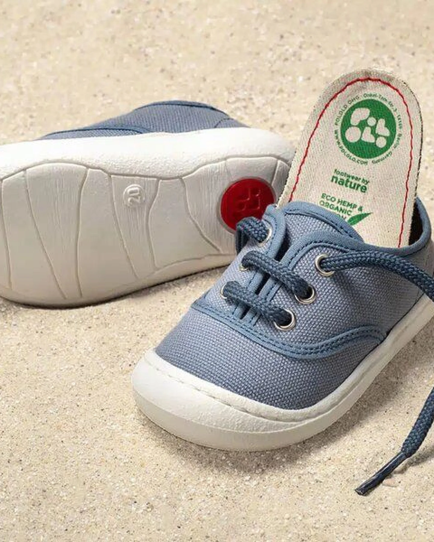 Pololo leichter Sommersneaker "Pepe" aus Baumwolle (Bio kbA), Größen 20-27 – Ansicht 2