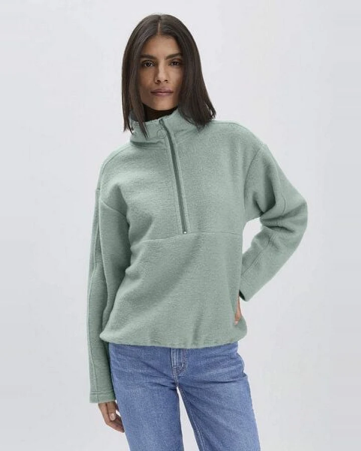 hessnatur Wollfleece Troyer Relaxed aus Bio-Merinowolle mit Bio-Baumwolle