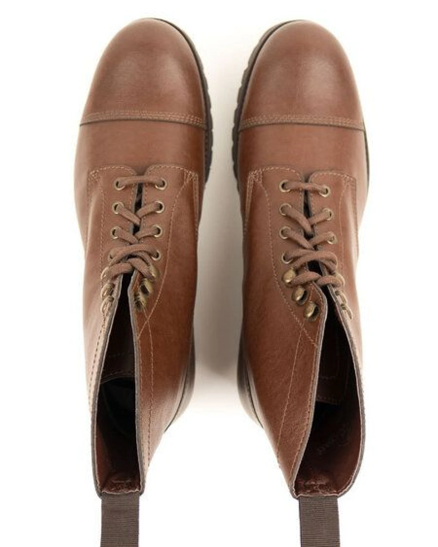 Will's Vegan Shop Arbeitsstiefel Kastanie Damen – Ansicht 4