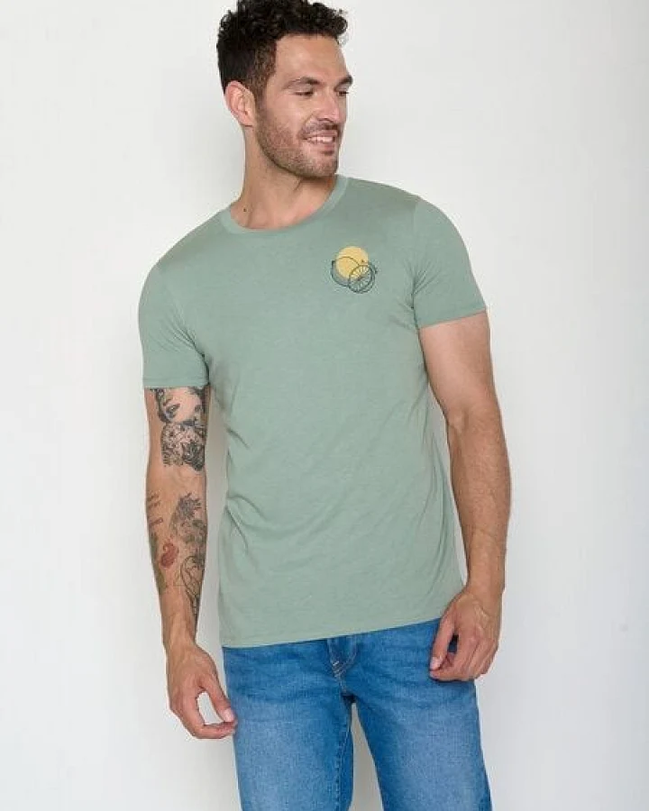 GREENBOMB La Bicicleta Guide - Sportliches T-Shirt aus Bio-Baumwolle / hochwertiger Print / GOTS / Fair & Vegan