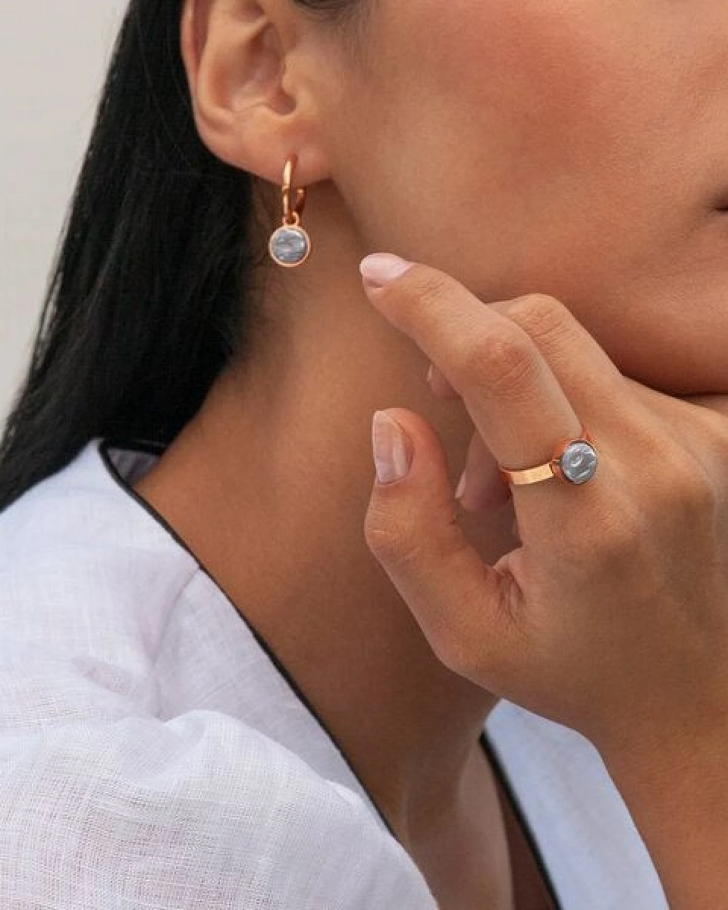 ALEXASCHA Größenverstellbarer Ring mit Stein – Ansicht 2
