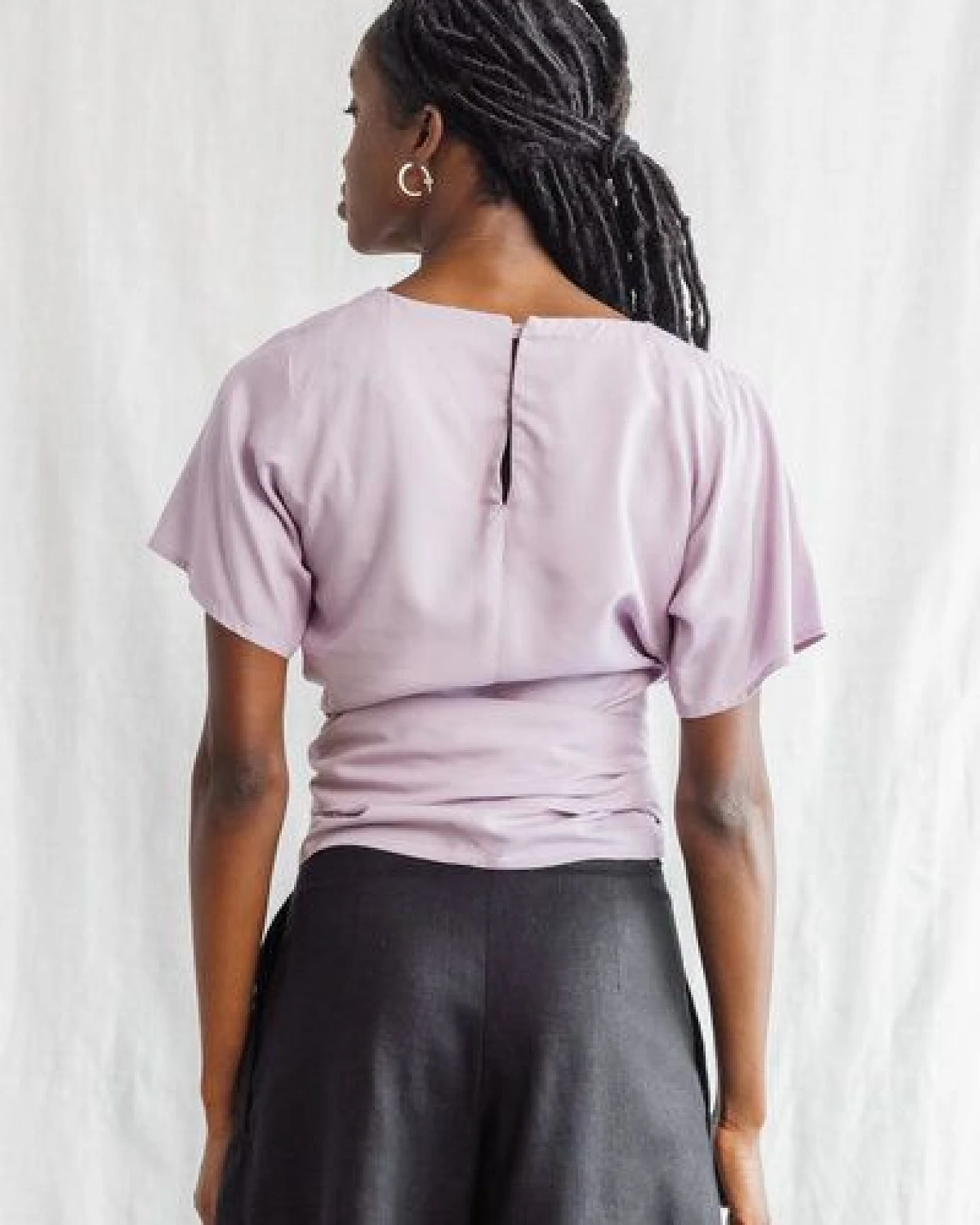 Jyoti - Fair Works Hanf/Tencel Shorts Kamalia Schwarz – Ansicht 4