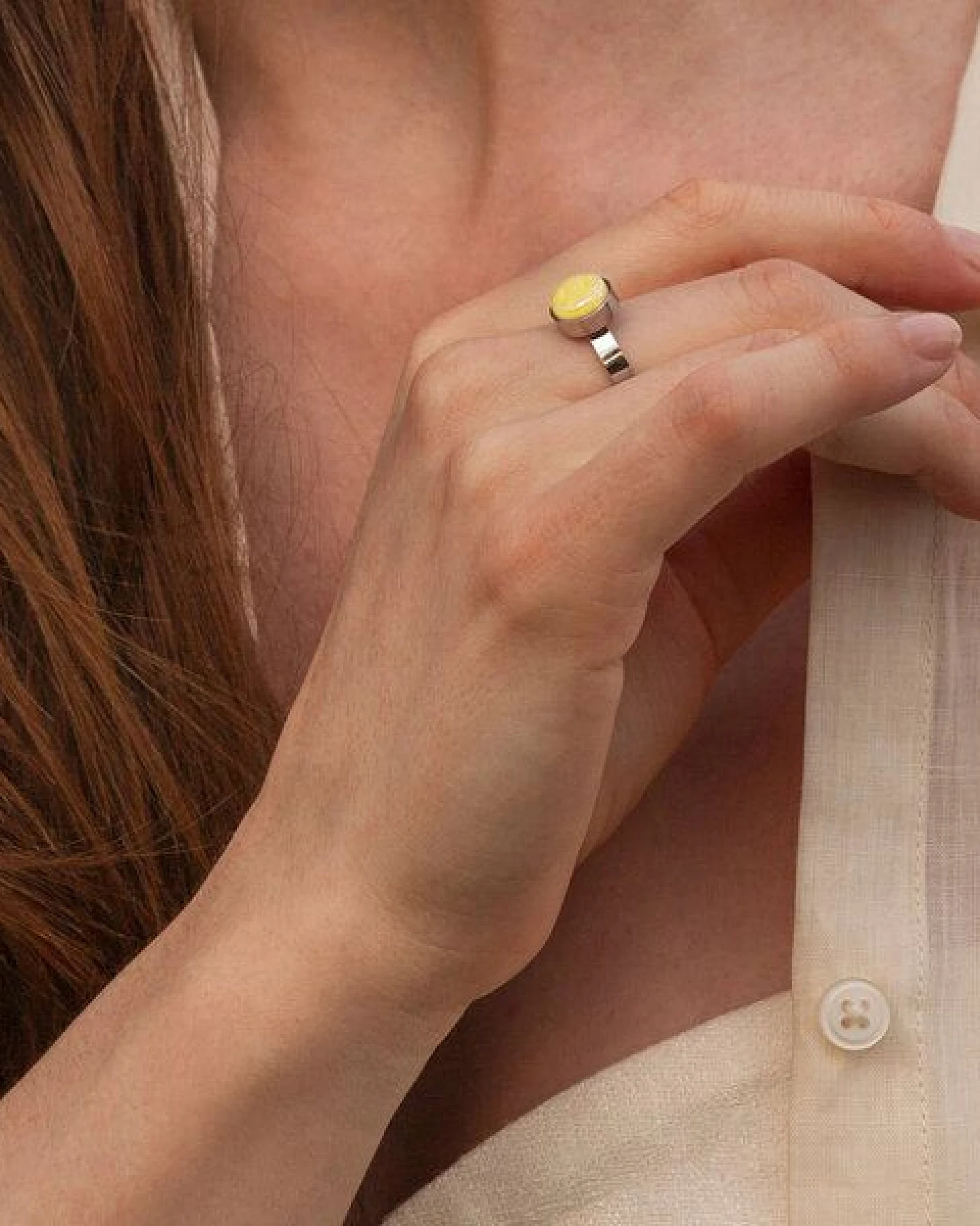 ALEXASCHA Größenverstellbarer Ring mit Stein – Ansicht 2