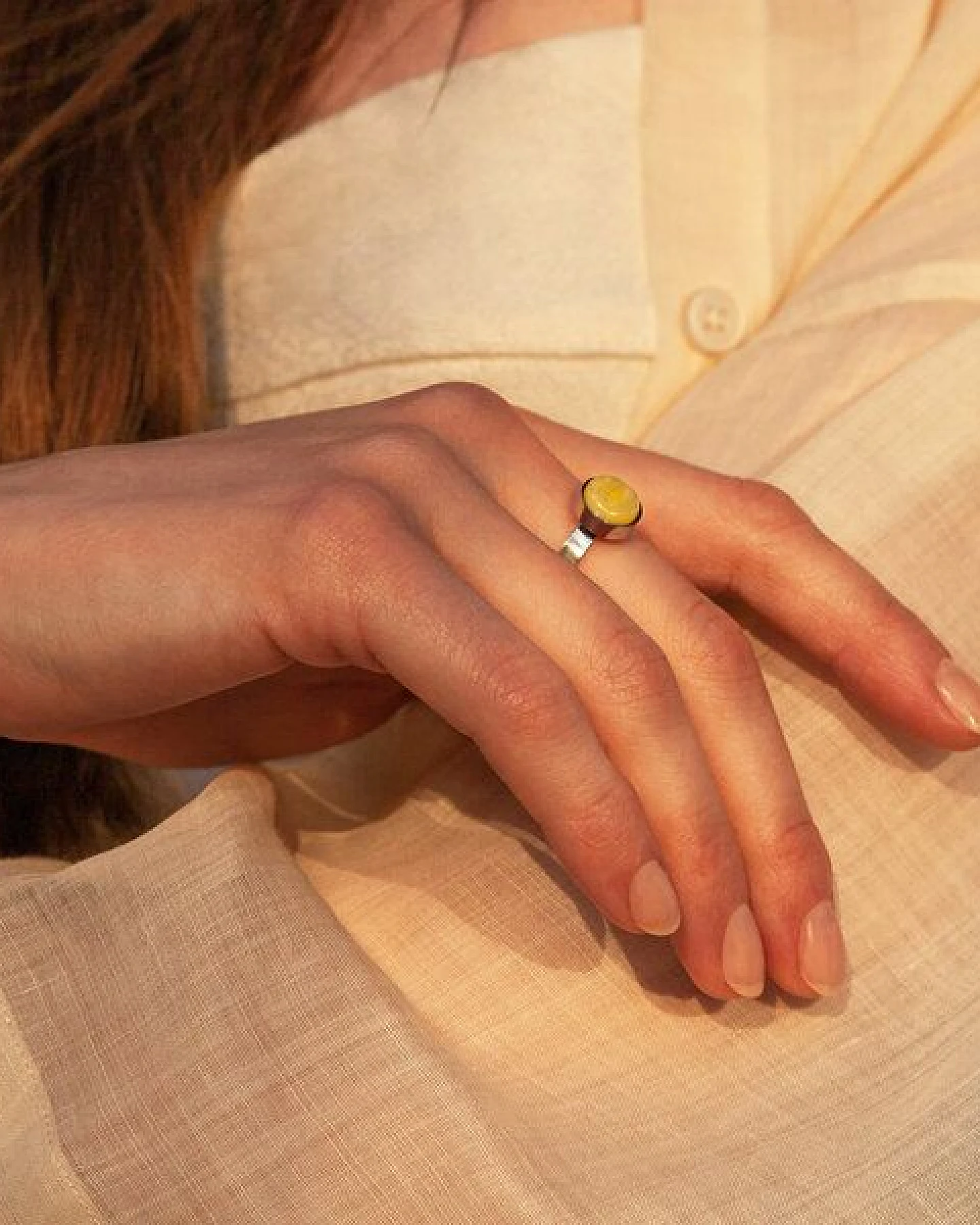 ALEXASCHA Größenverstellbarer Ring mit Stein – Ansicht 3