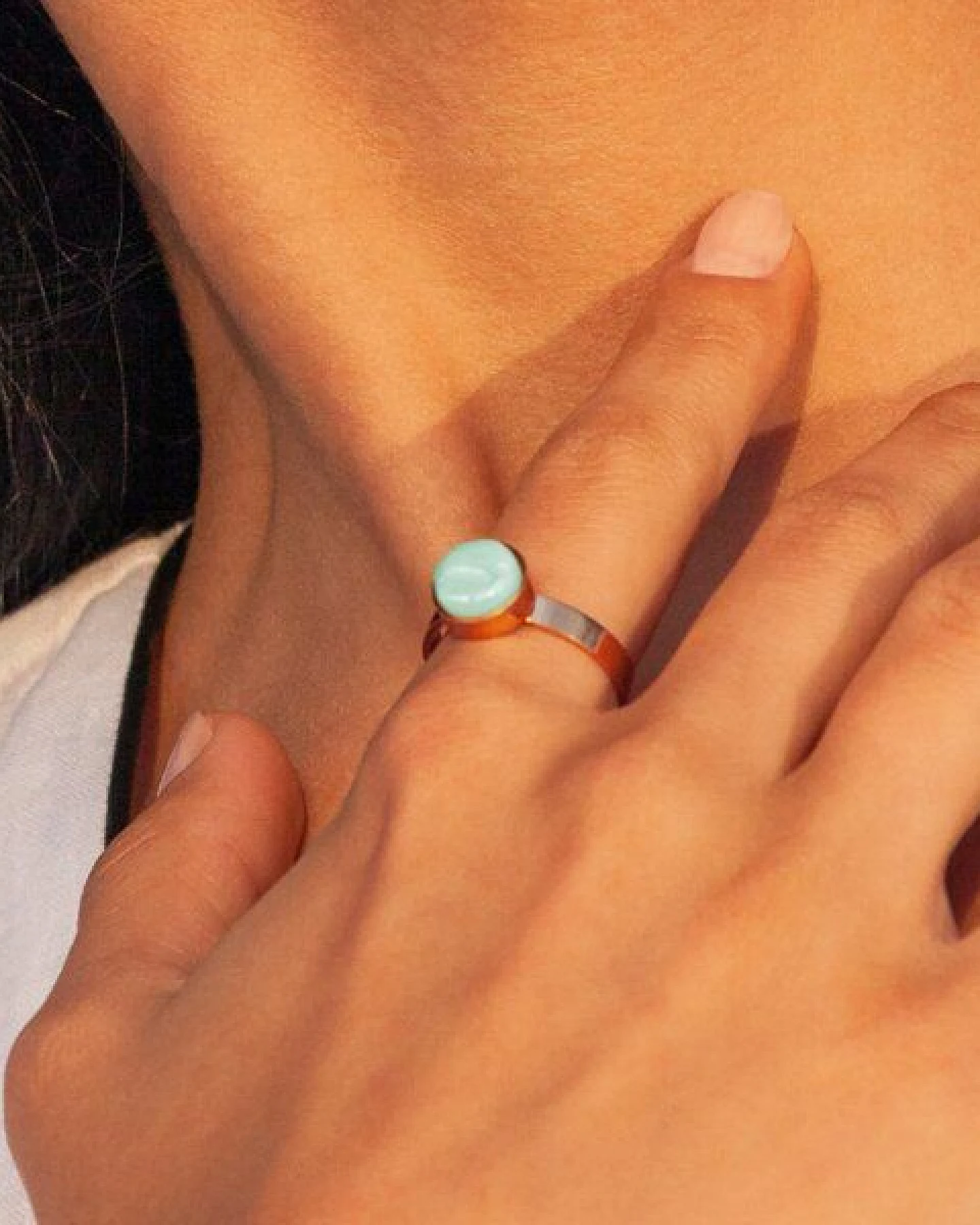 ALEXASCHA Größenverstellbarer Ring mit Stein – Ansicht 3