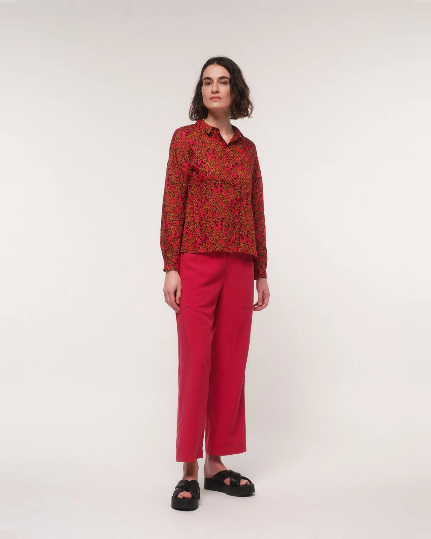 Hemdbluse Print Flower Field – Ansicht 2