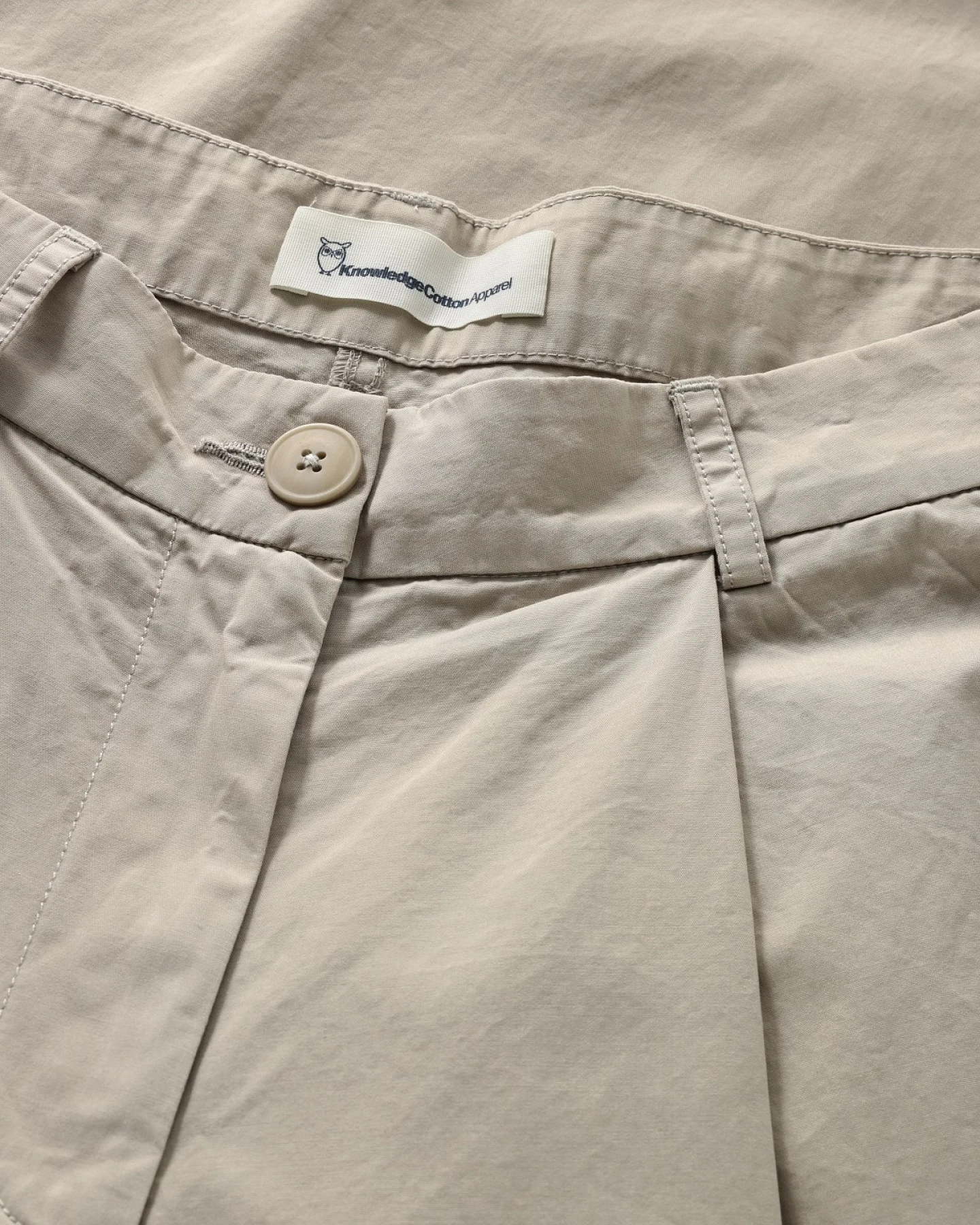 Hose Poplin Pleat Beige – Ansicht 3