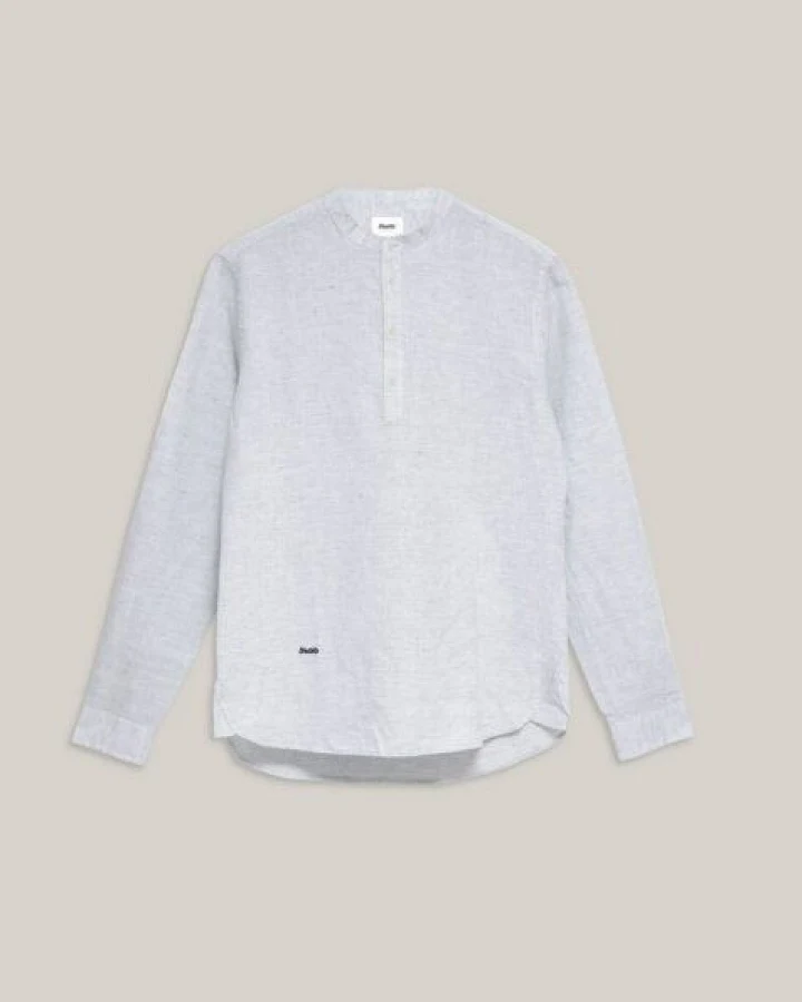 Brava Fabrics Slub Henley Hemd Blue