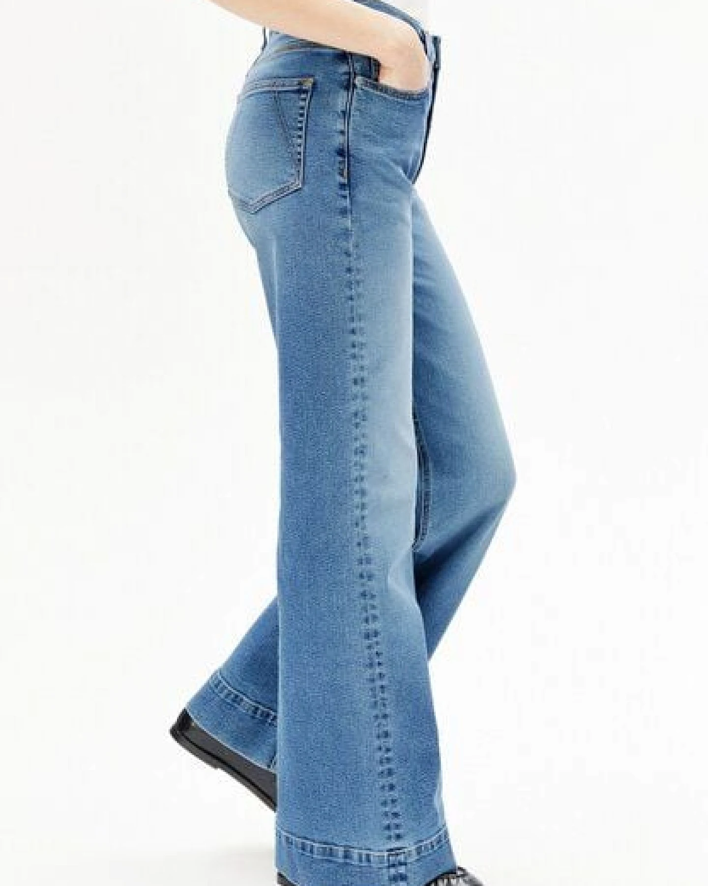 ARMEDANGELS MURLIAA Damen Wide Leg Jeans recycelter Baumwoll Mix – Ansicht 4