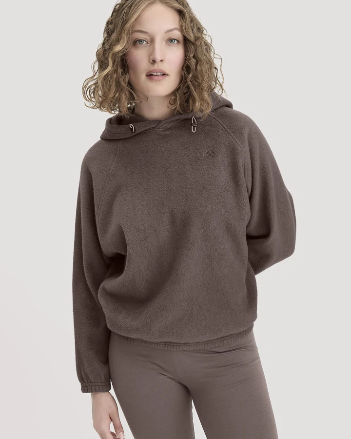 Produktseite: hessnatur Loungewear Softfleece Hoodie Oversize ACTIVE COMFORT aus Bio-Baumwolle - lila - Größe L