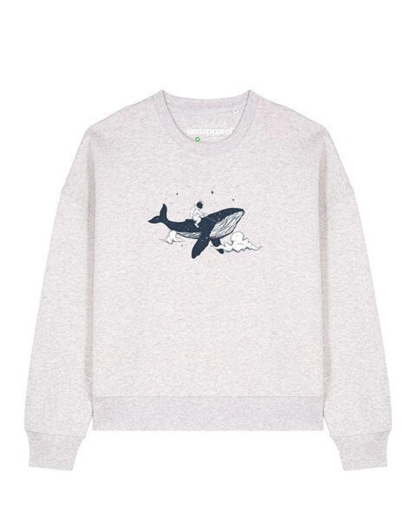 watapparel Sweatshirt Frauen Spacewhale – Ansicht 2