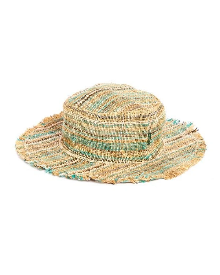 Beige Türkis breit gestreift 2
