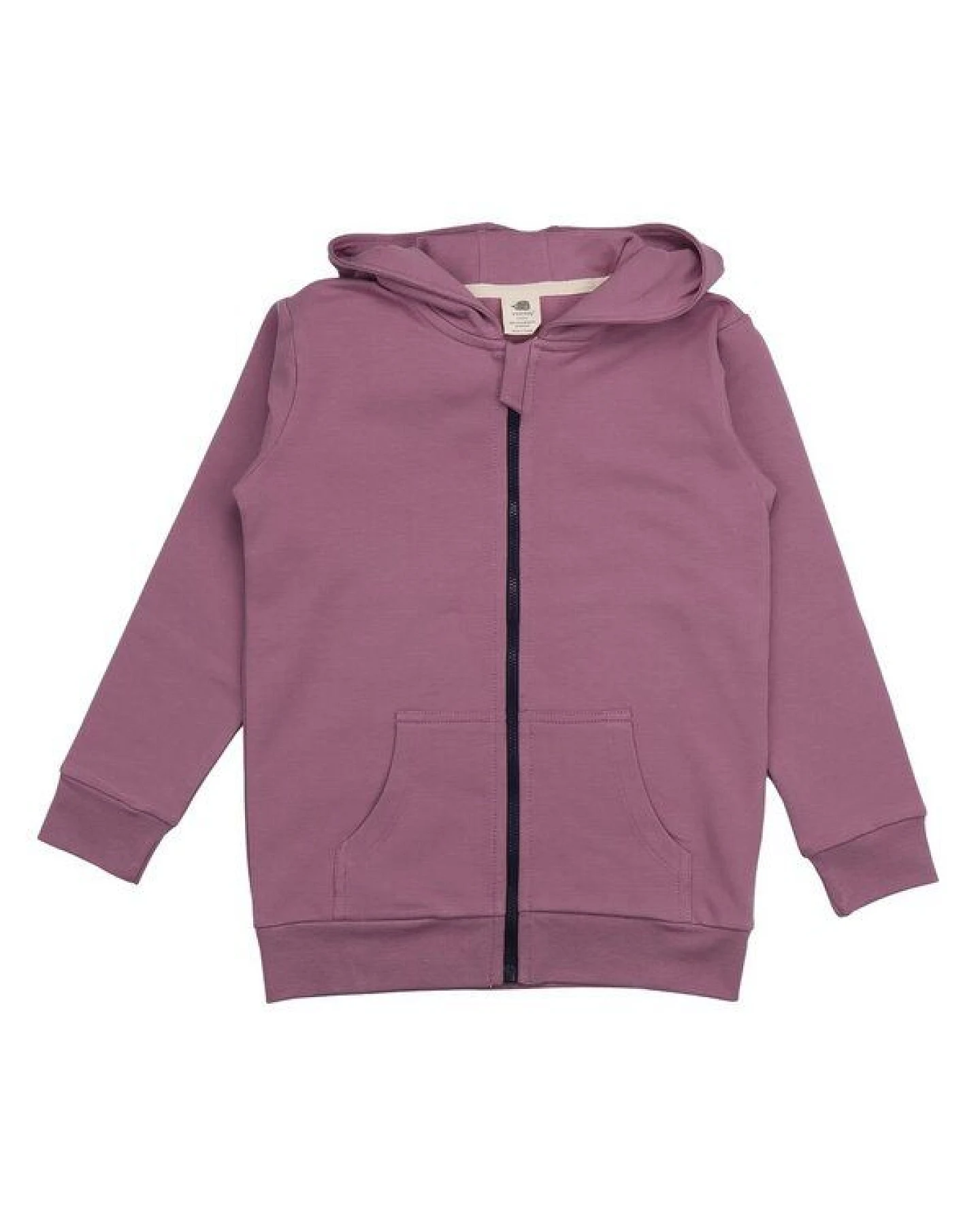 Kinder Sweatjacke GOTS-zertifiziert aus Bio-Baumwolle, Purple Dove, Kapuze & Reißverschluss – Walkiddy, weich & alltagstauglich – Ansicht 2