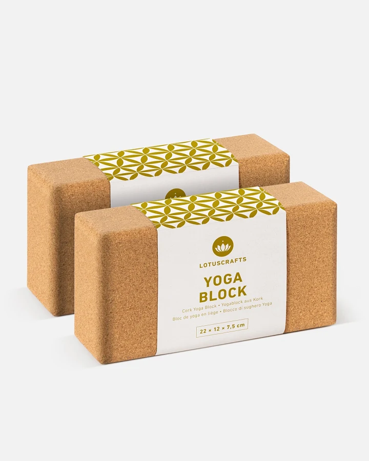 Lotuscrafts Yogablock Kork 2er Set