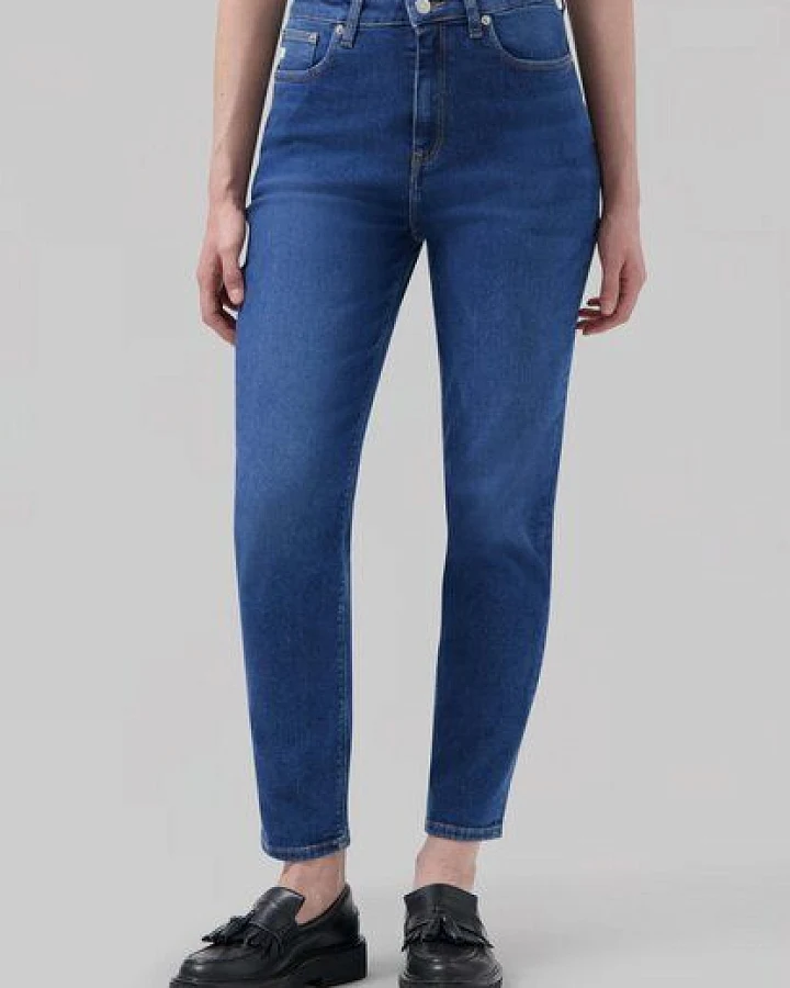 MUD Jeans Damen Jeans "Mams Stretch Tapered - Stone Indigo"