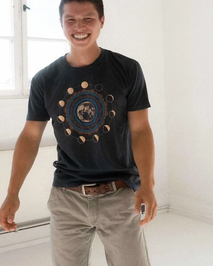 Kultgut Biofair Shirt- Reine Biobaumwolle - Ausgewaschener Vintagelook/ Luna Way