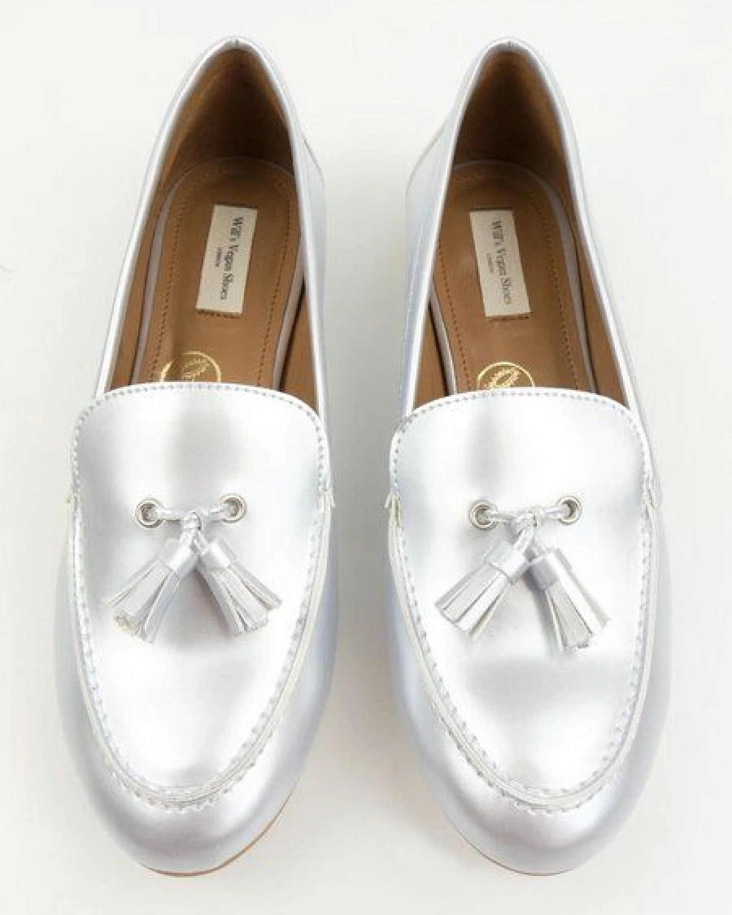 Will's Vegan Shop Tassle Loafer Silber Damen – Ansicht 4
