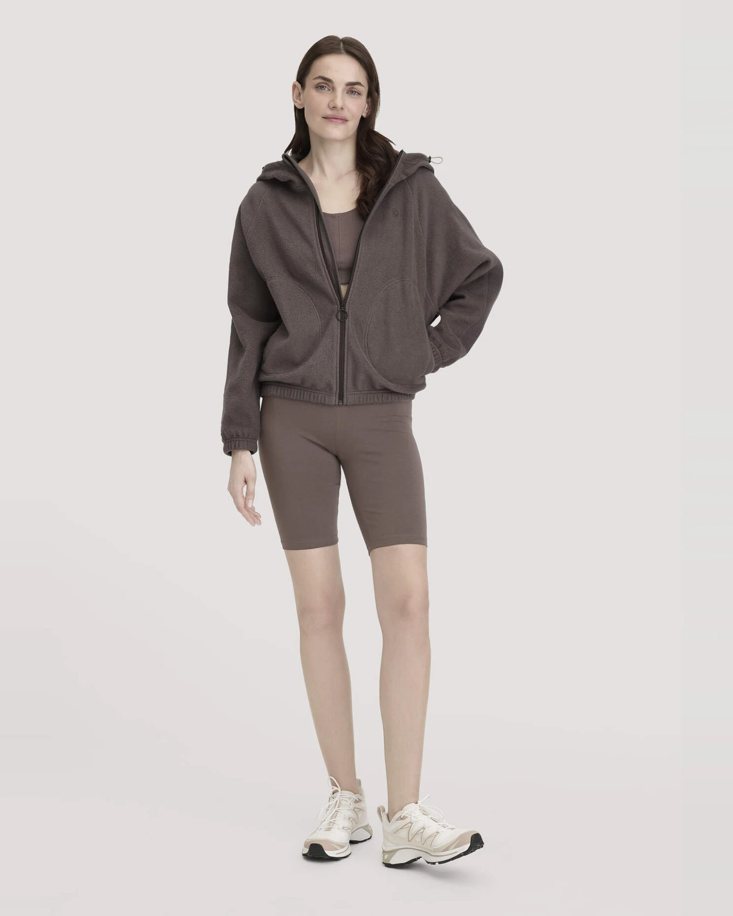 hessnatur Loungewear Softfleece Jacke Oversize ACTIVE COMFORT aus Bio-Baumwolle - lila - Größe XL – Ansicht 2
