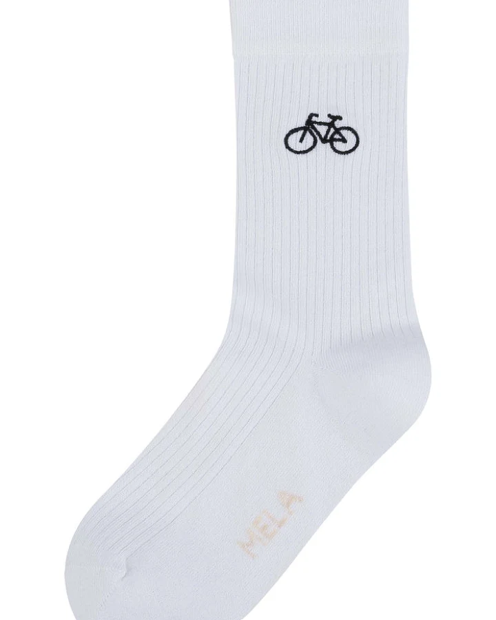 Gerippte Socken mit Stickerei, 1er Pack