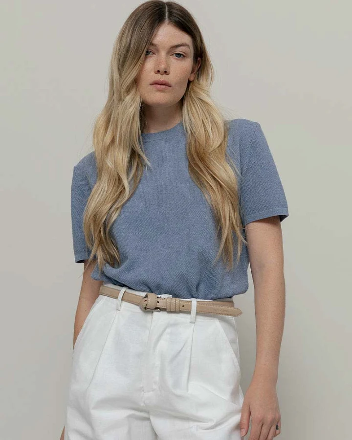Feinstrick T-Shirt Modell: Carlotta